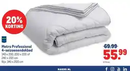 Makro Metro Professional 4-seizoenendekbed aanbieding