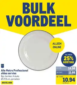 Makro Alle Metro Professional aldea servies aanbieding