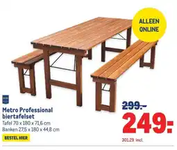 Makro Metro Professional biertafelset aanbieding