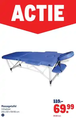 Makro Massagetafel aanbieding