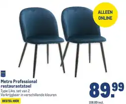 Makro Metro Professional restaurantstoel aanbieding