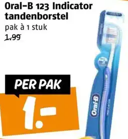 Poiesz Oral-B 123 Indicator tandenborstel aanbieding