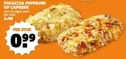CoopCompact FOCACCIA PEPERONI OF CAPRESE aanbieding