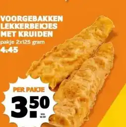 CoopCompact VOORGEBAKKEN LEKKERBEKJES MET KRUIDEN aanbieding
