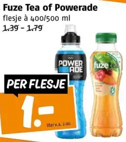 Poiesz Fuze Tea of Powerade aanbieding