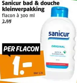 Poiesz Sanicur bad & douche kleinverpakking aanbieding