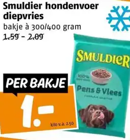 Poiesz Smuldier hondenvoer diepvries aanbieding