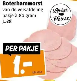 Poiesz Boterhamworst aanbieding