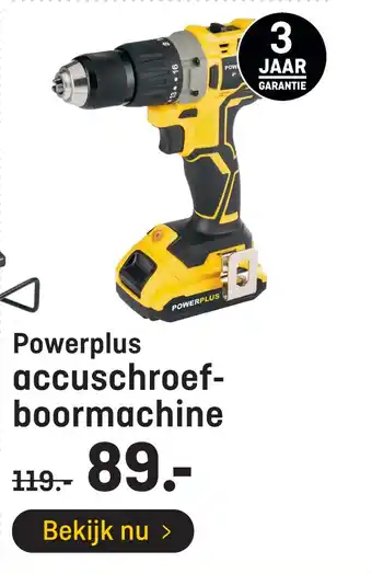 Hubo Powerplus accuschroefboormachine aanbieding