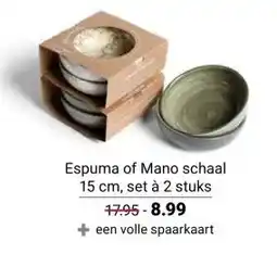 Ekoplaza Espuma of Mano schaal aanbieding