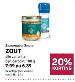 Ekoplaza Zeeuwsche Zoute ZOUT aanbieding
