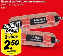 Poiesz Slagerskwaliteit boerenleverworst aanbieding