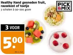 Poiesz Healthy Hand gesneden fruit, rauwkost of toetje aanbieding