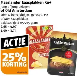 Poiesz Maaslander kaasplakken 50+ of Old Amsterdam aanbieding