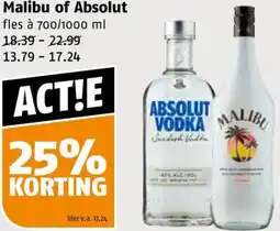 Poiesz Malibu of Absolut aanbieding