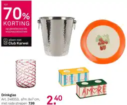 Karwei Drinkglas aanbieding