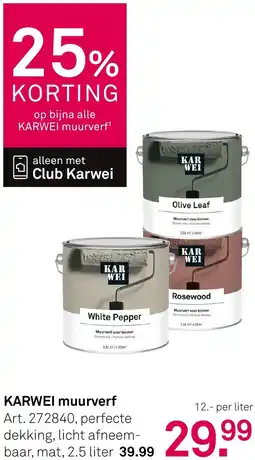 Karwei KARWEI muurverf aanbieding
