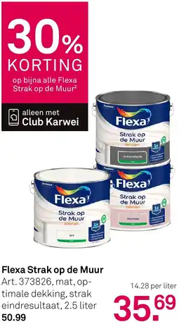 Karwei Flexa Strak op de Muur aanbieding