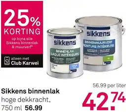 Karwei Sikkens binnenlak aanbieding
