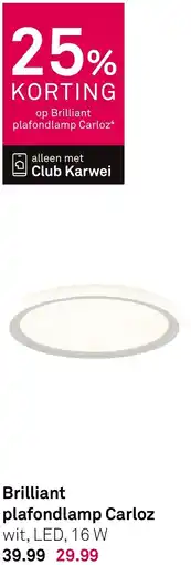 Karwei Brilliant plafondlamp Carloz aanbieding