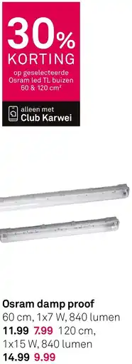 Karwei Osram damp proof aanbieding