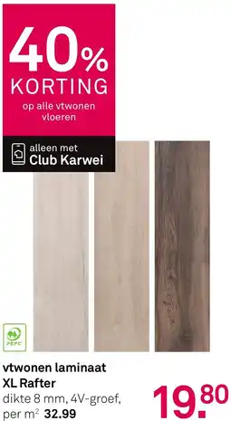 Karwei Vtwonen laminaat XL Rafter aanbieding