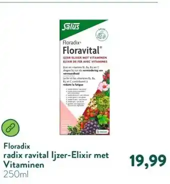 Holland & Barrett radix ravital Ijzer-Elixir met Vitaminen aanbieding