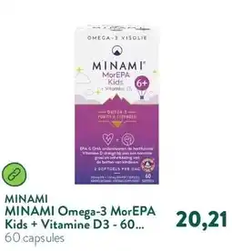Holland & Barrett MINAMI Omega-3 MorEPA Kids + Vitamine D3 - 60 softgels aanbieding