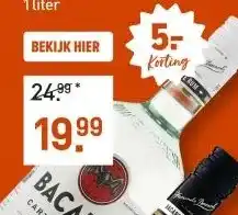 Gall & Gall Bacardí Carta Blanca 100CL aanbieding