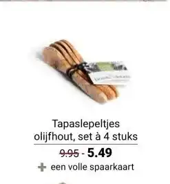 Ekoplaza Tapaslepeltjes olijfhout, set à aanbieding