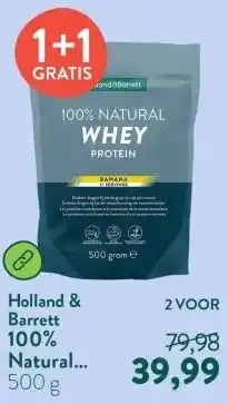 Holland & Barrett 100% Natural Whey Protein Banana aanbieding