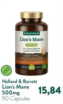 Holland & Barrett Lion's Mane 500mg aanbieding