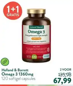 Holland & Barrett Omega 3 1360mg aanbieding