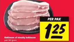 Nettorama Bakbacon of streaky bakbacon aanbieding