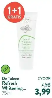 Holland & Barrett Refresh Whitening Tandpasta Pepermunt + Fluoride aanbieding