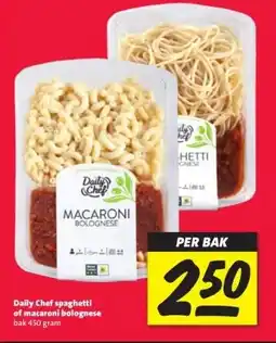 Nettorama Daily Chef spaghetti of macaroni bolognese aanbieding