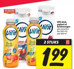 Nettorama Vifit drink yoghurt of Goedemorgen aanbieding