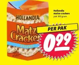 Nettorama Hollandia matze crackers aanbieding