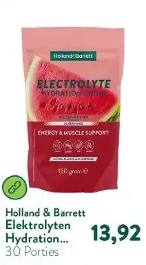 Holland & Barrett Elektrolyten Hydration Drink Watermeloen – 150g aanbieding