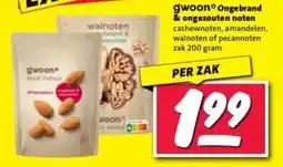 Nettorama gwoon Ongebrand & ongezouten noten aanbieding