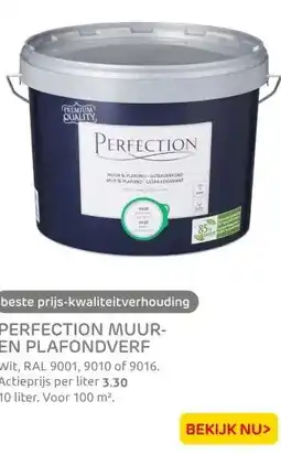 Praxis Perfection Muur & Plafond Muurverf - Mat aanbieding