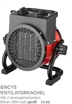Praxis Sencys ventilatorkachel 2kW aanbieding