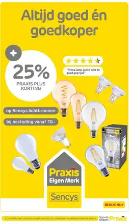 Praxis op Sencys lichtbronnen aanbieding