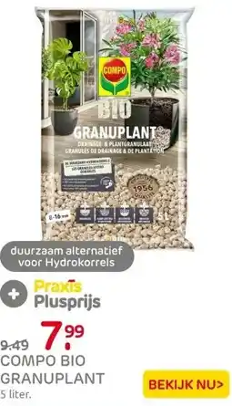 Praxis Compo Granuplant hydrokorrels Bio 5L aanbieding