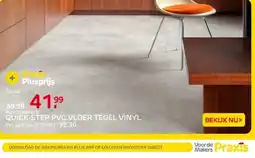 Praxis QUICK-STEP PVC VLOER TEGEL VINYL aanbieding