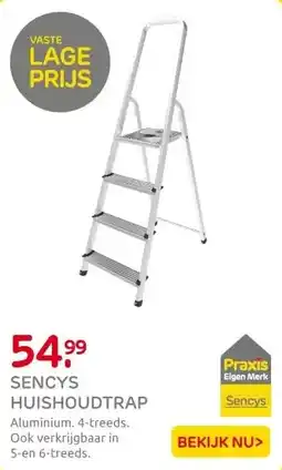 Praxis Sencys - huishoudtrap - aluminium - aanbieding