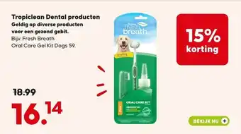 Pets Place Tropiclean Dental producten aanbieding