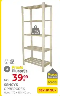 Praxis Sencys Stellingkast - 171x37,5x7,5cm - aanbieding