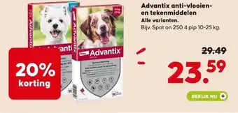 Pets Place Advantix anti-vlooien- en tekenmiddelen aanbieding