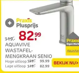 Praxis AquaVive wastafelmengkraan Senio hoog aanbieding